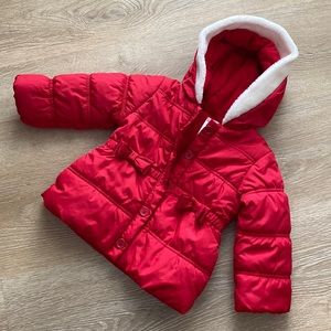 Gymboree hooded puffer coat - 12-24 months